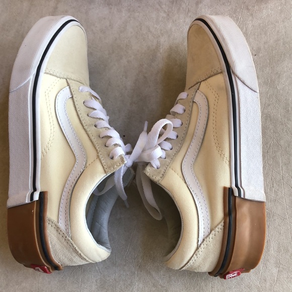 Vans Old Skool Gum Block Classic White Canvas Suede Shoes Size Women 6 Men 4.5 - Picture 5 of 10